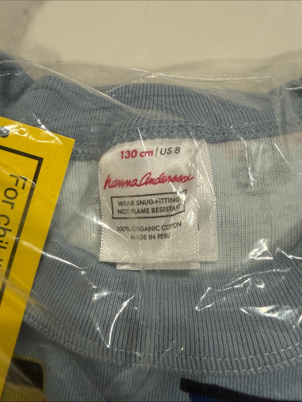 NWT Hanna Anderson blue Boys' Construction Truck Pajama Set - Picture 2 of 3